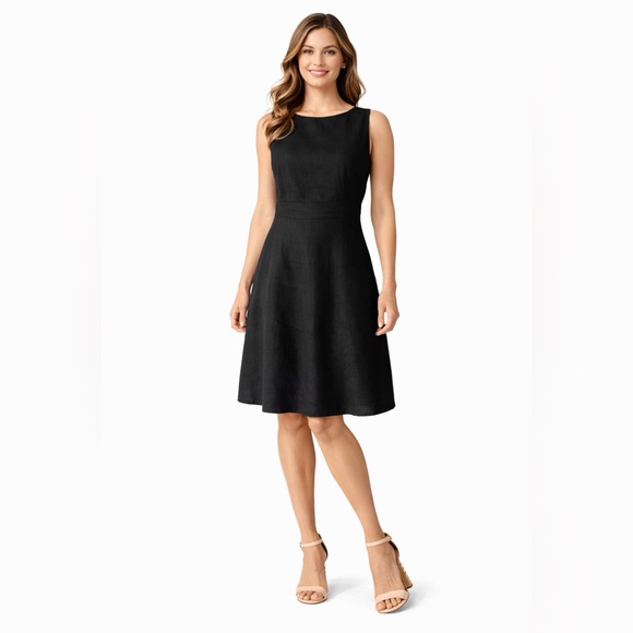 Talbots Dresses & Skirts - Talbots Dress Black 10 P 10P Irish Linen A Line Classic Career Church Party